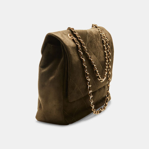 Bolso bandolera de cadena corrediza, Verde Bolso bandolera de cadena corrediza, Verde
